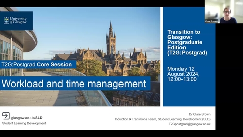 Thumbnail for T2G Postgrad Workload &amp; time management