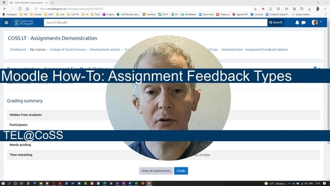 Thumbnail for Moodle How-To: Assignment Feedback Types