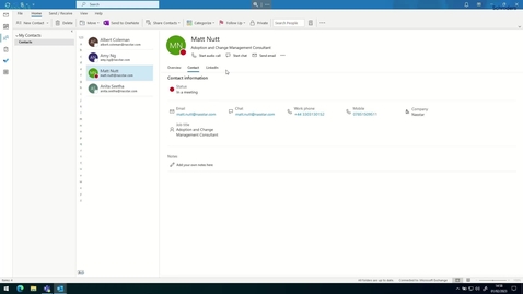 Thumbnail for Short Video - Calling Contacts From Outlook