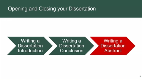 Thumbnail for Writing a Dissertation Abstract