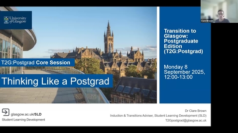 Thumbnail for T2G Postgrad Core Sessions - Thinking Like a Postgrad