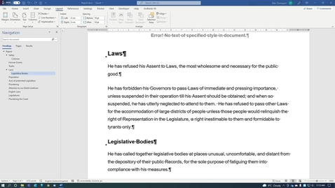 Thumbnail for Modifying Formatting of Styles