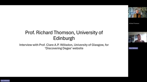 Thumbnail for Richard Thomson in conversation with Clare Willsdon