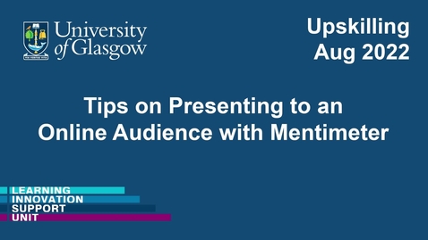 Thumbnail for Tips on Presenting to an Online Audience with Mentimeter