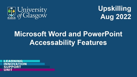 Thumbnail for entry Microsoft Word and PowerPoint Accessibility Options