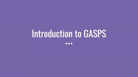 Thumbnail for entry Introduction to GASPS