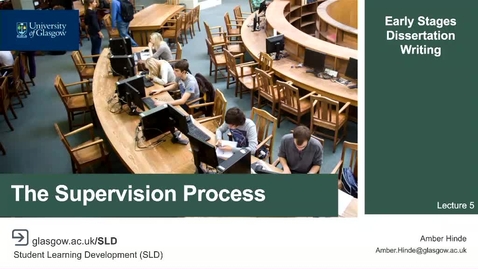 Thumbnail for Lecture 5: The Supervision Process