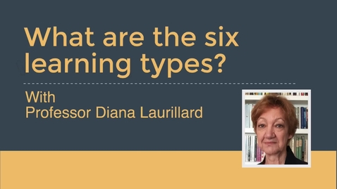 Thumbnail for ABC - Diana Laurillard Introduces the Six Learning Types - Quiz