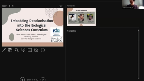 Thumbnail for entry 1.2 Embedding Decolonisation into the Biological Sciences by David Lawson, Celine Petitjean, Lara Lalemi