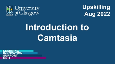 Thumbnail for Introduction to Camtasia