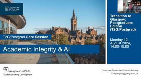 Thumbnail for T2G Postgrad Academic integrity and AI