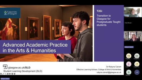 Thumbnail for T2G Postgrad College of Arts &amp; Humanities (CoAH) sessions-Advanced academic practice
