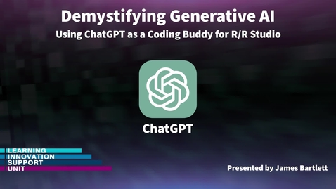 Thumbnail for entry Using ChatGPT as a Coding Buddy for R/R Studio