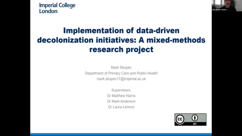 Thumbnail for 3.1 Implementation of Data-Driven Decolonisation Initiatives: A Mixed Methods Research Project by Mark Skopec, Laura Lennox, Mark Anderson, Matthew Harris