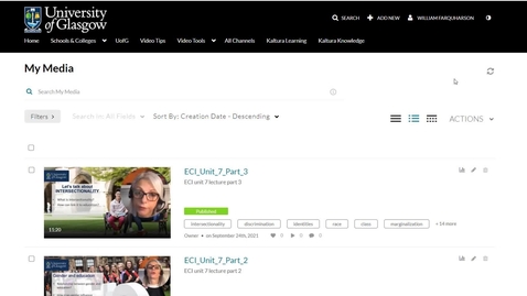 Thumbnail for Kaltura: Using Channels - Part 2 Adding Media and Creating Playlists