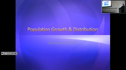 Thumbnail for Population Growth and Distribution I: Professor Tannahill's Lecture of January 19, 2017