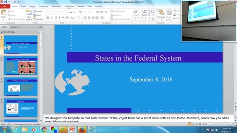 Thumbnail for entry States in the Federal System: Professor Tannahill's Lecture of September 8, 2016
