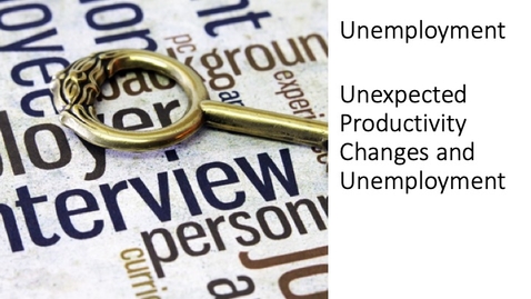 Thumbnail for Unemployment - Unexpected Productivity Changes and Unemployment