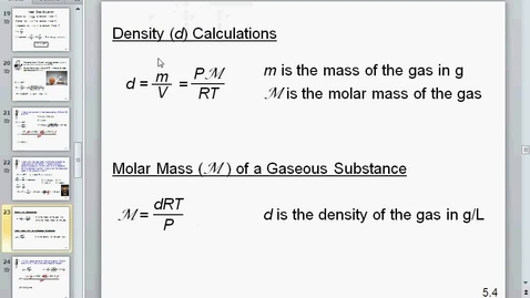 Thumbnail for density molar mass and stoichiometry of gases