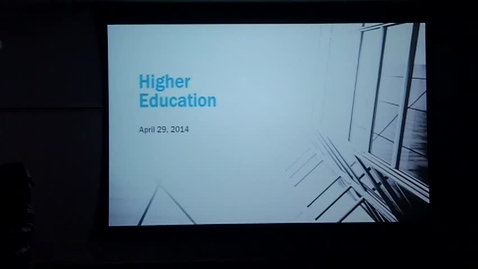 Thumbnail for entry Higher Education: Professor Tannahill's Lecture of April 29, 2014