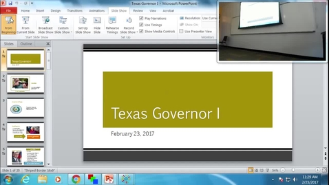 Thumbnail for Texas Governor I: Professor Tannahill's Lecture of February 23, 2017