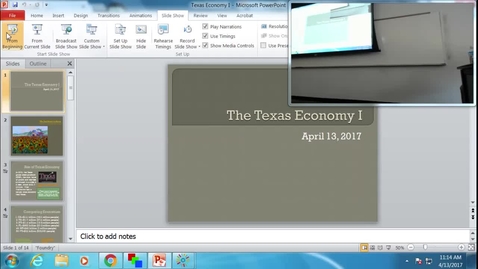 Thumbnail for Texas Economy I: Professor Tannahill's Lecture of April 13, 2017