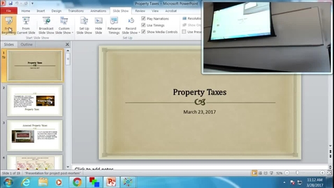 Thumbnail for entry Property Taxes: Professor Tannahill's Lecture of March 28, 2017