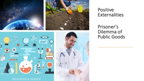 Thumbnail for Positive Externalities and Public Goods - The Prisoner's Dilemma