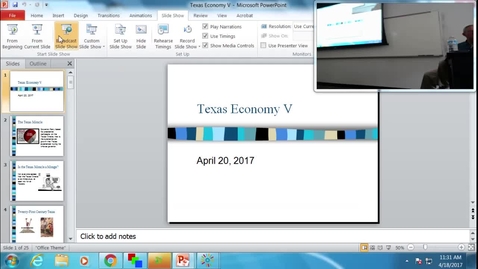 Thumbnail for entry Texas Economy V: Professor Tannahill's Lecture of April 18, 2017