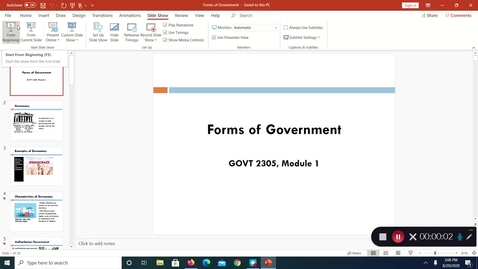 Thumbnail for Forms of Government, Aug. 2020