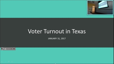 Thumbnail for entry Voter Turnout in Texas: Professor Tannahill's Lecture of January 31, 2017
