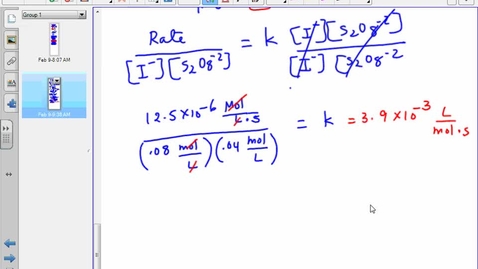 Thumbnail for Integrated rate law