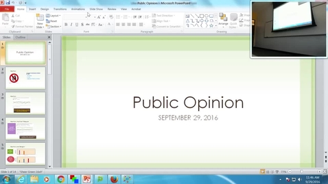 Thumbnail for Public Opinion: Professor Tannahill's Lecture of September 29, 2016