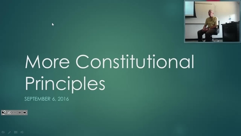 Thumbnail for entry Constitutional Principles:  Professor Tannahill's Lecture of September 6, 2016