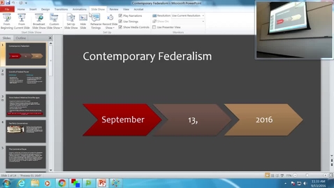 Thumbnail for Contemporary Federalism: Professor Tannahill's Lecture of September 13, 2016