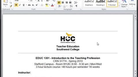 Thumbnail for Save as PDF in Microsoft Office 2010