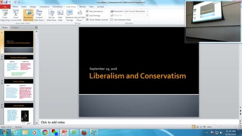 Thumbnail for entry Liberalism and Conservative: Professor Tannahill's Lecture of September 29, 2016