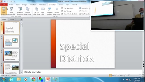 Thumbnail for Special Districts: Professor Tannahill's Lecture of April 6, 2017