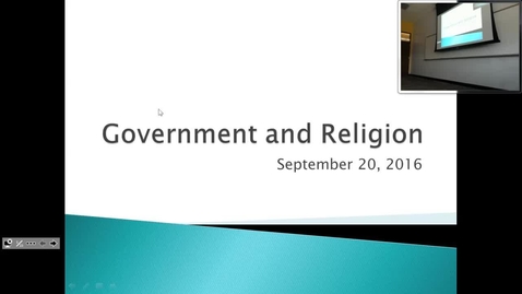 Thumbnail for Government and Religion: Professor Tannahill's Lecture of September 20, 2016
