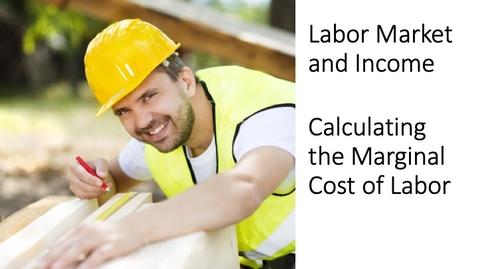 Thumbnail for entry Labor Markets and Income - Calculating the Marginal Cost of Labor