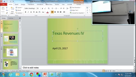 Thumbnail for entry Texas Revenues IV: Professor Tannahill's Lecture of April 25, 2017