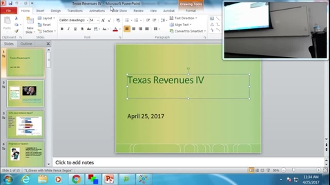 Thumbnail for Texas Revenues IV: Professor Tannahill's Lecture of April 25, 2017