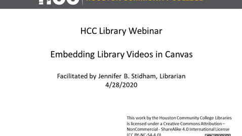 Thumbnail for entry Embedding Library Videos in Canvas