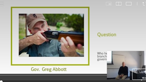 Thumbnail for Texas Governor I: Professor Tannahill's Lecture of February 25, 2016
