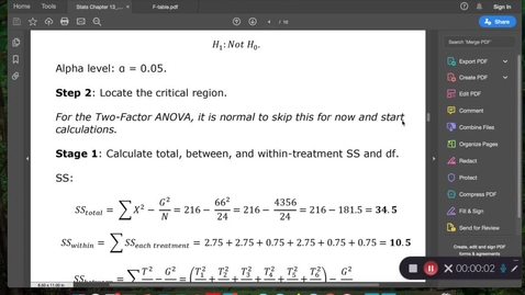Thumbnail for Chapter 13: Two-Factor ANOVA Hypothesis Test Part 2