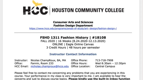Thumbnail for FHOL F20 - Syllabus Walk-Through