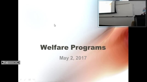 Thumbnail for Welfare: Professor Tannahill's Lecture of May 2, 2017