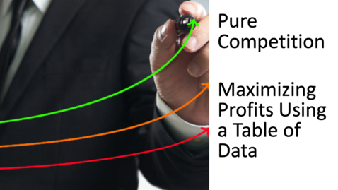 Thumbnail for Perfect Competition - Maximizing Profits Using a Table of Data