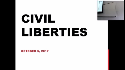 Thumbnail for entry Civil Liberties: Professor Tannahill's Lecture of Otober 3, 2017