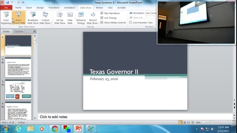 Thumbnail for Texas Governor II: Professor Tannahill's Lecture of February 23, 2017
